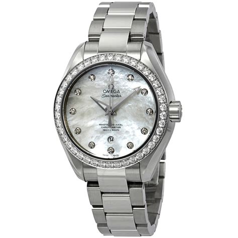 omega seamaster aqua terra ladies diamond watch|omega aqua terra watch price.